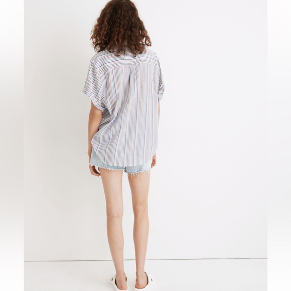 Madewell Chronicle Shirt in Rainbow Stripe - Picture 2 of 6
